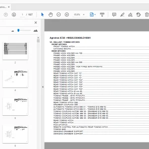 Deutz Fahr Agrotron X720 Parts Manual - PDF