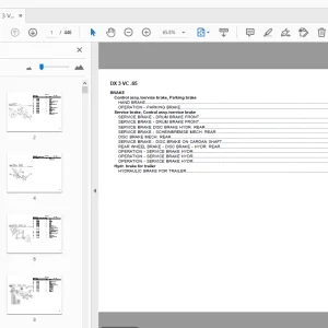 Deutz Fahr DX 3 VC.65 Parts Manual  - PDF