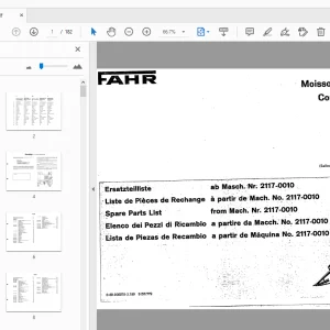 Deutz Fahr M600 Combine Harvester Parts Manual - PDF