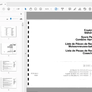 Deutz Fahr M660/M770 Combine Harvesters Parts Manual - PDF