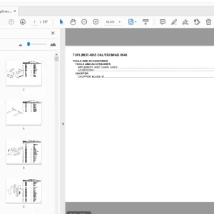 Deutz Fahr Topliner 4065 Dal Parts Manual 8646 - PDF