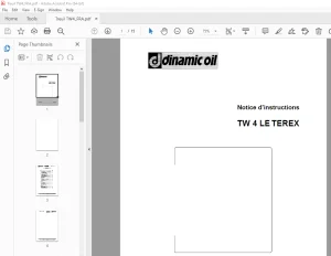 Dinamic Oil TW 4 LE TEREX Notice d’instructions - PDF DOWNLOAD