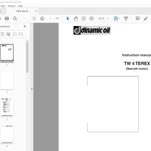 Dinamic Oil TW 4 TEREX (Rexroth motor) Instruction Manual - PDF DOWNLOAD