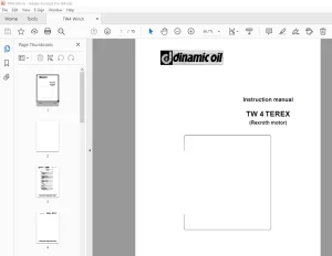 Dinamic Oil TW 4 TEREX (Rexroth motor) Instruction Manual PDF
