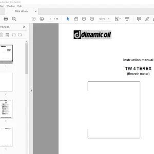 Dinamic Oil TW 4 TEREX (Rexroth motor) Instruction Manual PDF