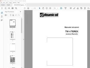 Dinamic Oil TW 4 TEREX (motore Rexroth) Manuale istruzioni - PDF DOWNLOAD