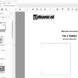 Dinamic Oil TW 4 TEREX (motore Rexroth) Manuale istruzioni - PDF DOWNLOAD