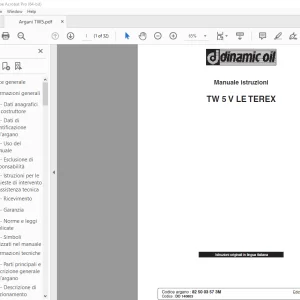Dinamic Oil TW 5 V LE TEREX Manuale istruzioni - PDF DOWNLOAD