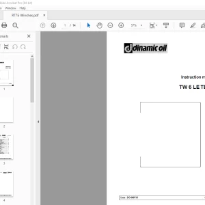 Dinamic Oil TW 6 LE TEREX Instruction Manual - PDF DOWNLOAD
