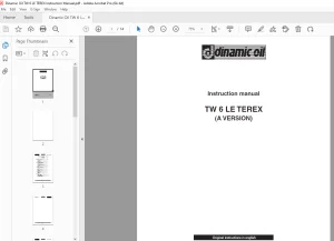 Dinamic Oil TW 6 LE TEREX Instruction Manual - PDF DOWNLOAD