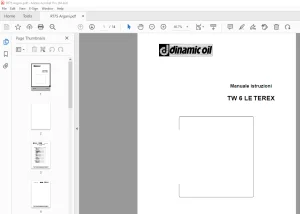 Dinamic Oil TW 6 LE TEREX Manuale di Istruzioni PDF