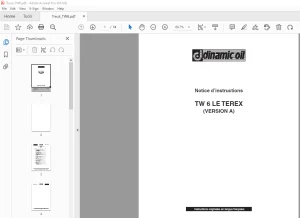Manuel d'instructions Dinamic Oil TW 6 LE TEREX - PDF Download