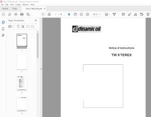 Dinamic Oil TW 8 TEREX Notice d’instructions - PDF DOWNLOAD