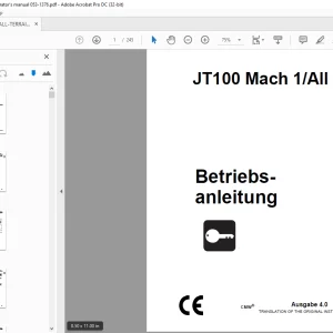 Ditch Witch JT100 Mach 1/All Terrain Betriebsanleitung - PDF DOWNLOAD