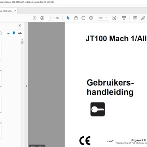 Ditch Witch JT100 Mach 1All Terrain Gebruikershandleiding PDF