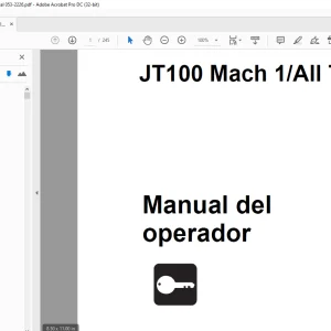 Ditch Witch JT100 Mach 1All Terrain Manual del operador - PDF