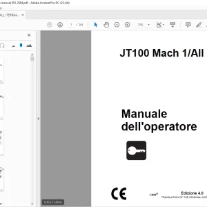 Ditch Witch JT100 Mach 1All Terrain Manuale dell'operatore