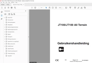 Ditch Witch JT100/JT100 All Terrain Gebruikershandleiding - PDF