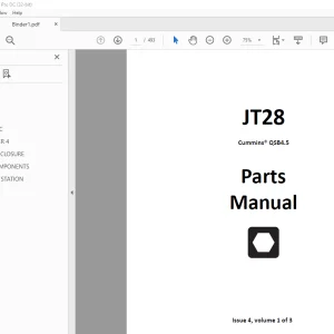 Ditch Witch JT25 Cummins® QSB4.5 Parts Manual vol1&3