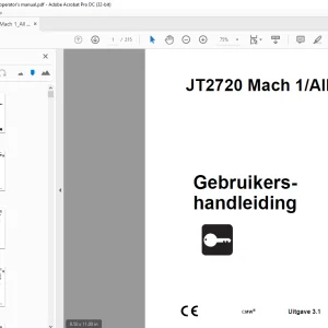 Ditch Witch JT2720 Mach 1All Terrain Gebruikershandleiding