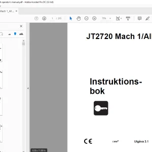 Ditch Witch JT2720 Mach 1/All Terrain Instruktionsbok - PDF DOWNLOAD