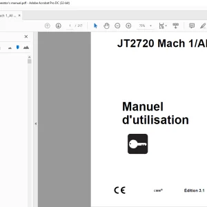 Ditch Witch JT2720 Mach 1All Terrain Manuel d'utilisation  - PDF DOWNLOAD
