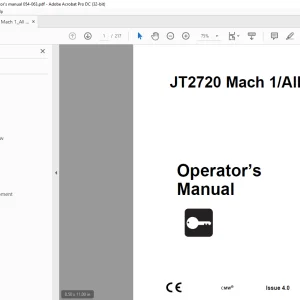 Ditch Witch JT2720 Mach 1/All Terrain Operator’s Manual - PDF DOWNLOAD