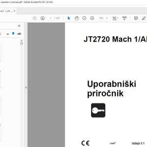 Ditch Witch JT2720 Mach 1/All Terrain Uporabniški priročnik