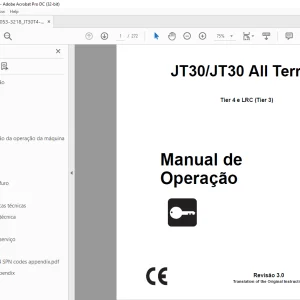 Ditch Witch JT30 JT30 All Terrain Tier 4 e LRC (Tier 3) Manual de Operação