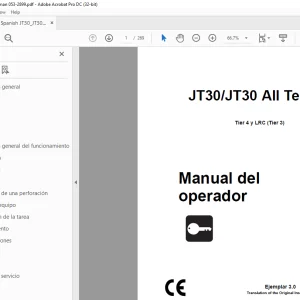 Ditch Witch JT30 JT30 All Terrain Tier 4 y LRC (Tier 3) Manual del operador