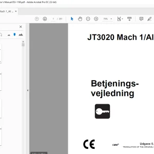 Ditch Witch JT3020 Mach 1All Terrain Betjeningsvejledning - PDF DOWNLOAD