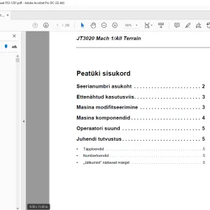 Ditch Witch JT3020 Mach 1All Terrain Kasutusjuhend - PDF DOWNLOAD