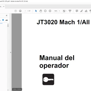 Ditch Witch JT3020 Mach 1/All Terrain Manual del operador - PDF DOWNLOAD