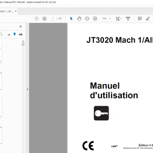 Ditch Witch JT3020 Mach 1All Terrain Manuel d'utilisation - PDF