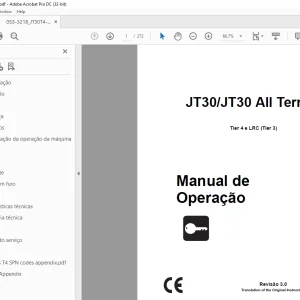 Ditch Witch JT30 JT30 All Terrai Tier 4 e LRC (Tier 3) Manual de Operação