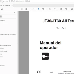 Ditch Witch JT30/JT30 All Terrain Manual del operador de - PDF DOWNLOAD