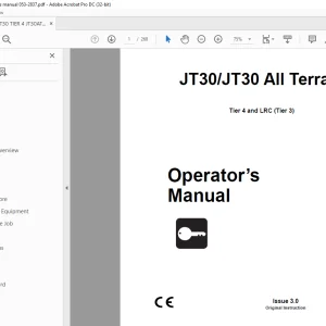 Ditch Witch JT30/JT30 All Terrain Operator’s  Manual - PDF DOWNLOAD