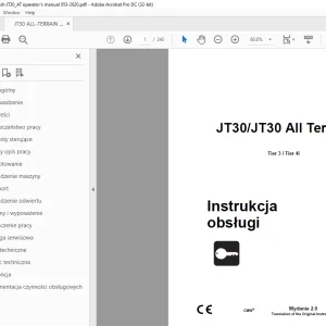 Ditch Witch JT30/JT30 All Terrain Tier 3 i Tier 4i Instrukcja obsługi PDF