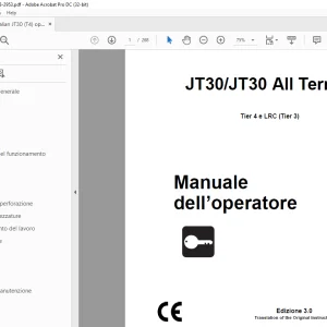 Ditch Witch JT30/JT30 All Terrain Tier 4 e LRC (Tier 3) Manuale dell’operatore