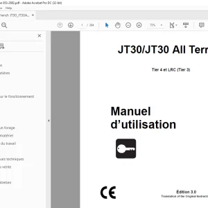 Ditch Witch JT30/JT30 All Terrain Tier 4 et LRC (Tier 3) Manuel d’utilisation