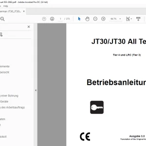 Ditch Witch JT30/JT30 All Terrain Tier 4 und LRC (Tier 3) Betriebsanleitung