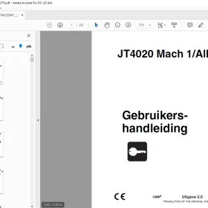 Ditch Witch JT4020 Mach 1All Terrain Gebruikershandleiding