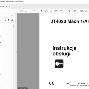 Ditch Witch JT4020 Mach 1All Terrain Instrukcja obsługi PDF