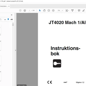 Ditch Witch JT4020 Mach 1All Terrain Instruktionsbok PDF