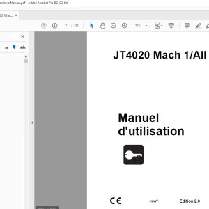 Ditch Witch JT4020 Mach 1All Terrain Manuel d'utilisation -  PDF DOWNLOAD