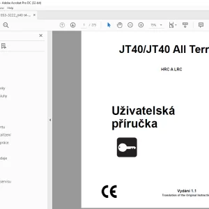 Ditch Witch JT40/JT40 All Terrain HRC A LRC Uživatelská příručka
