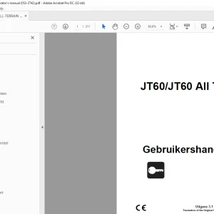 Ditch Witch JT60/JT60 All Terrain Gebruikershandleiding PDF