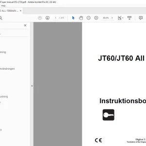 Ditch Witch JT60/JT60 All Terrain Instruktionsbok  - PDF DOWNLOAD