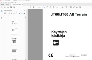 Ditch Witch JT60/JT60 All Terrain Käyttäjän käsikirja - PDF