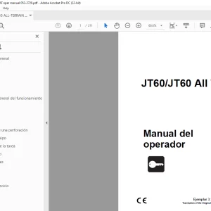 Ditch Witch JT60/JT60 All Terrain Manual del operador de - PDF DOWNLOAD